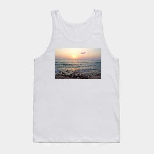 Caribbean Sunset over Seven Mile Beach in Grand Cayman Tank Top